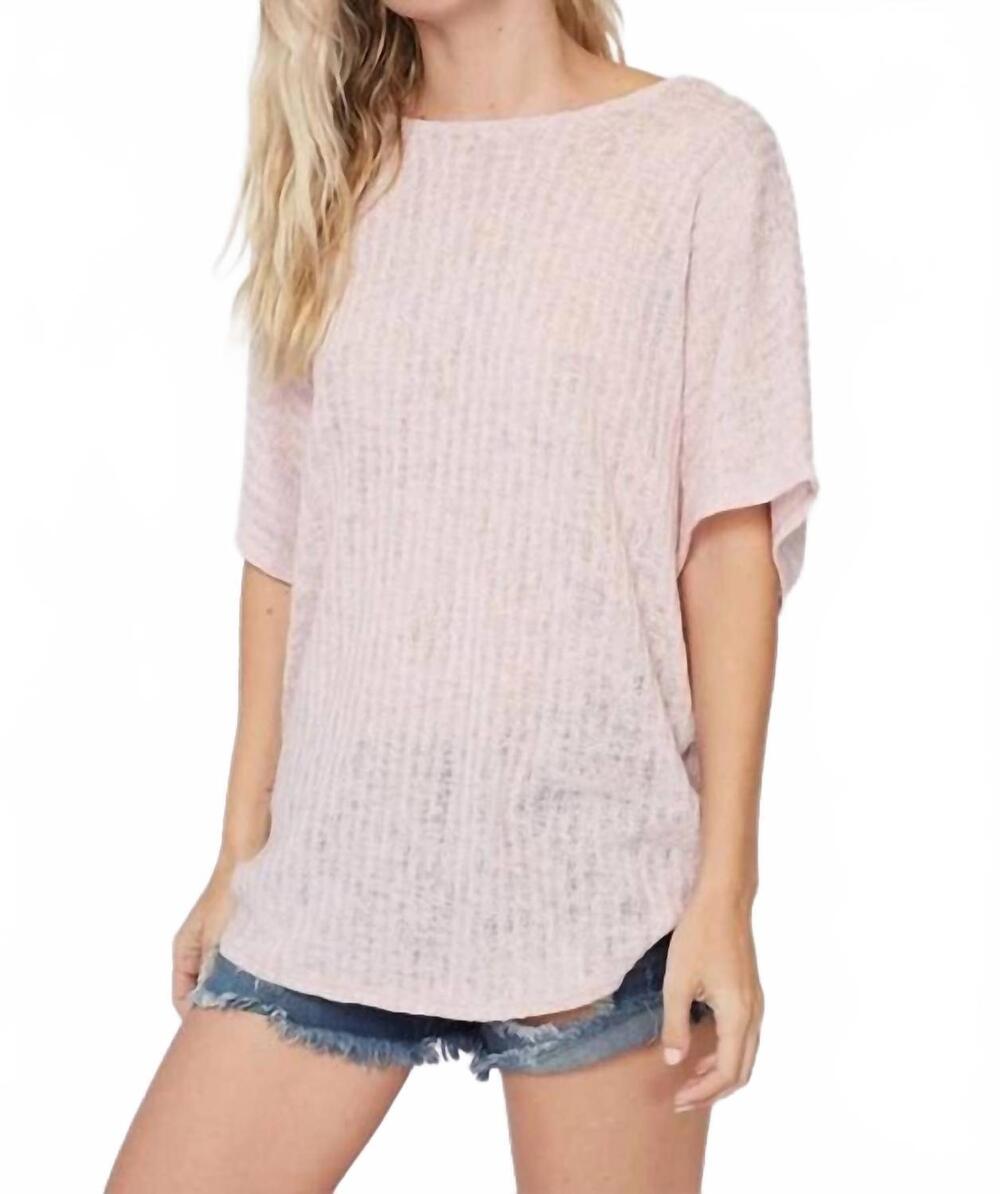NEW FANTASTIC FAWN twisted open back top in blush